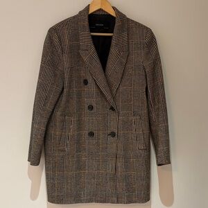 Zara long tweed jacket. Size L
